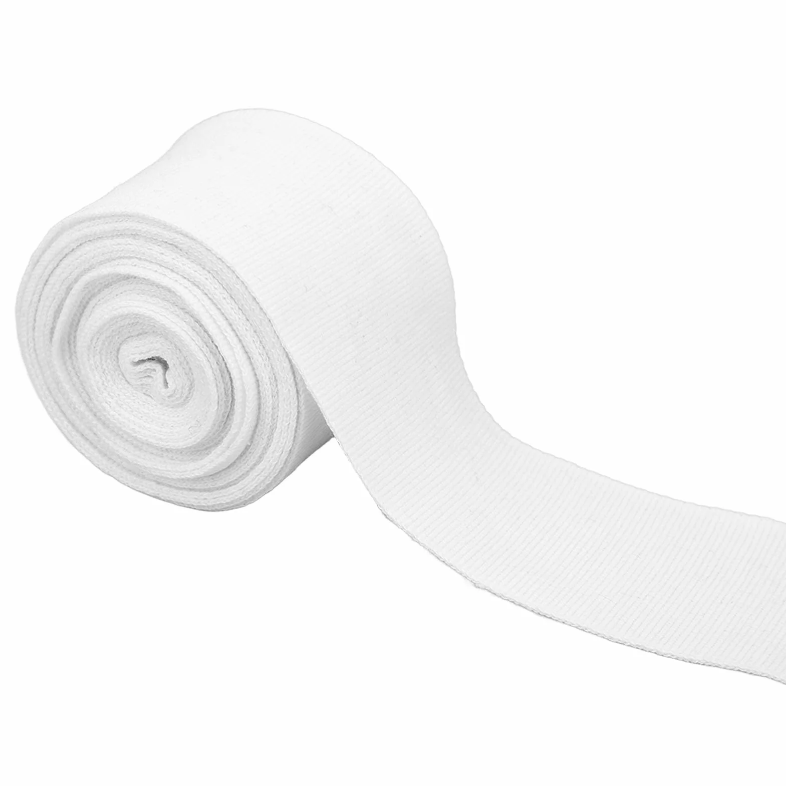 Opaski Bokserskie Bawełniane 5 M Szybkoschnące Półelastyczne Owijki z Haczykiem Sportowe na Ręce do Kickboxingu Muay Thai (WHITE)