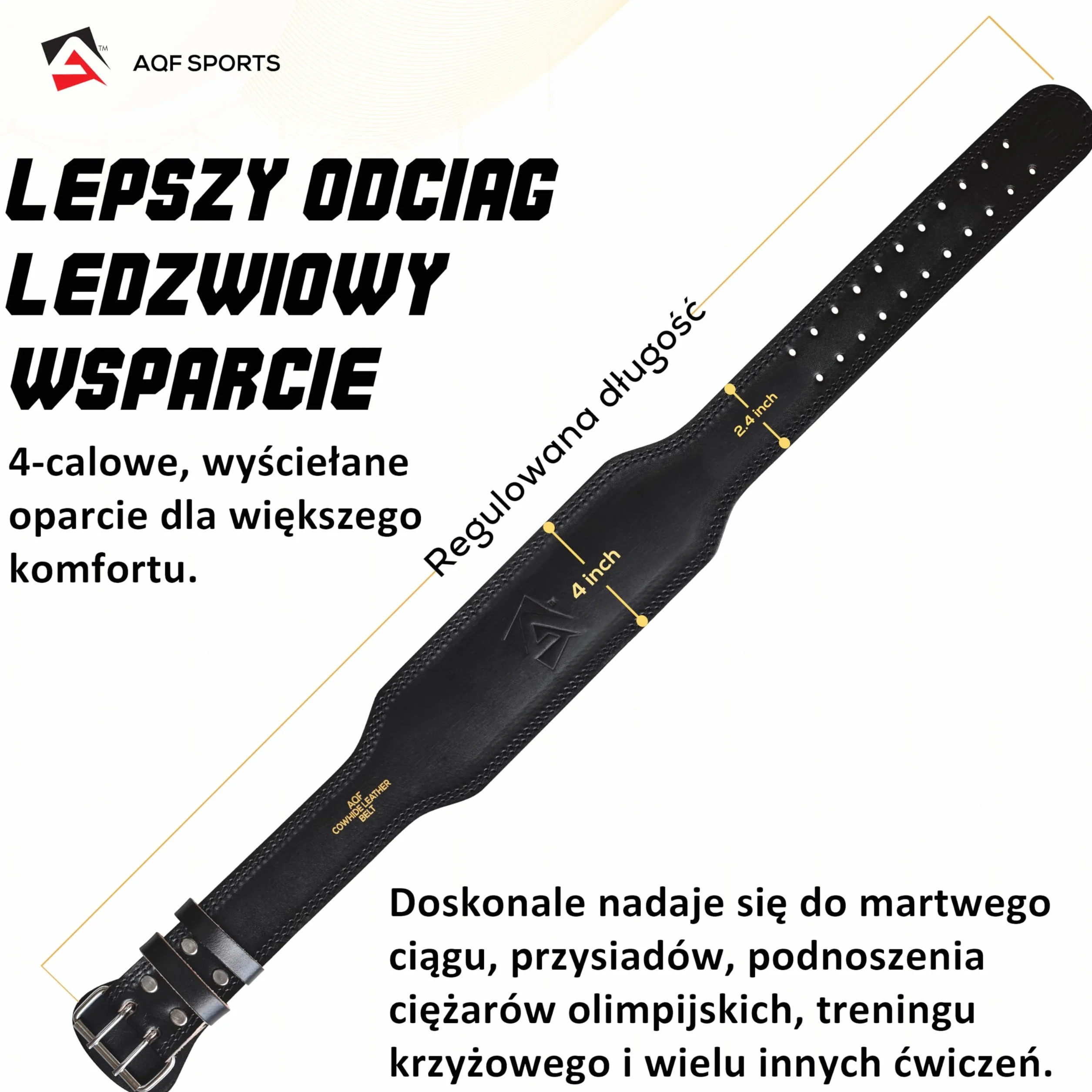 AQF Skóra bydlęca ukryta pasek 10 cm podnoszenie ciężarów wsparcie pleców wsparcie treningu fitness ćwiczenia kulturystyka (mały)