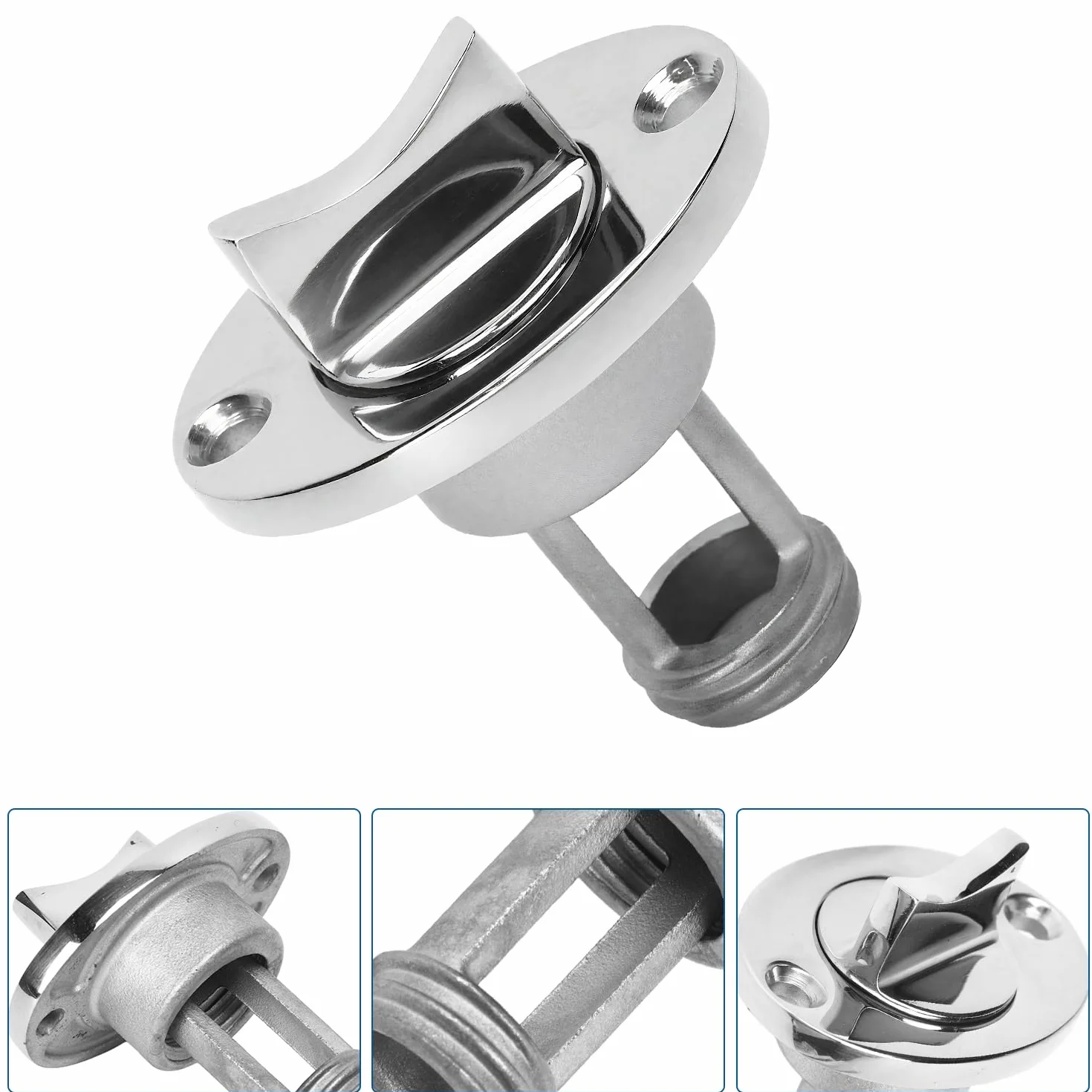 Korek drenowy z 316 stali nierdzewnej, korek łodziowy pasuje do 1" otworu, korek drenowy rufy łodzi, korek drenowy kadłuba z wodoodpornym uszczelnieniem O-ringu do zastępczego odpływu wody