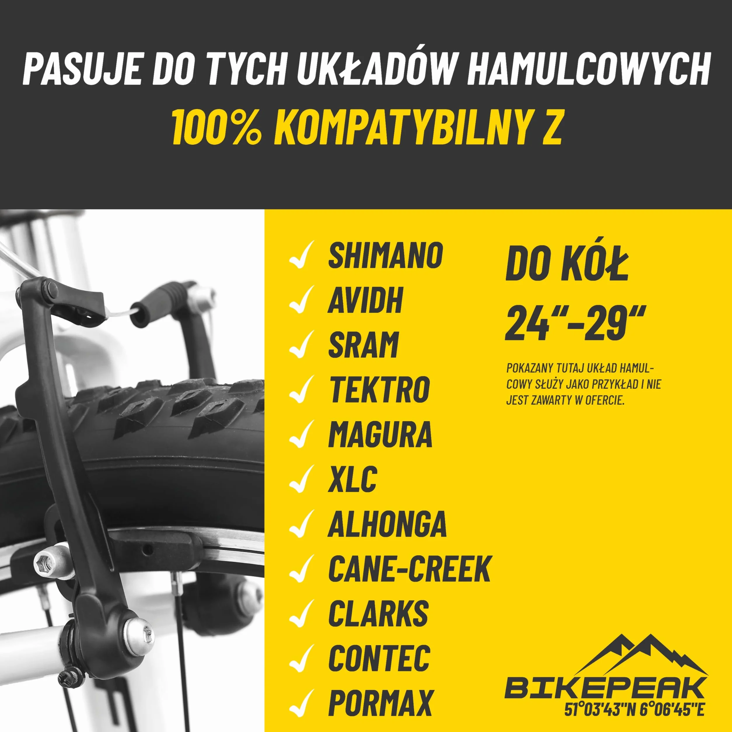 V-Brake Klocki hamulcowe do roweru z przodu i z tyłu – 2 pary szczęk hamulcowych 70 mm – klocki hamulcowe V-brake – kompatybilne z Shimano, Tektro, Magura, itd. – zestaw klocków hamulcowych o