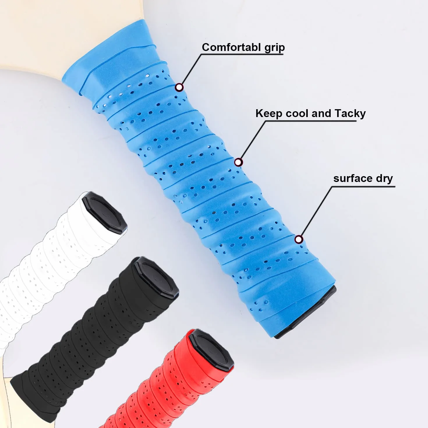 4 Szt., Pickleball Paddle Grip Tape, Pickleball Racket Tape Pickle Ball Grip Tape Odprowadzanie Wilgoci Wygodna Wymienna Tasma Grip Owijka Uchwytu do Pickle Ball Paddle