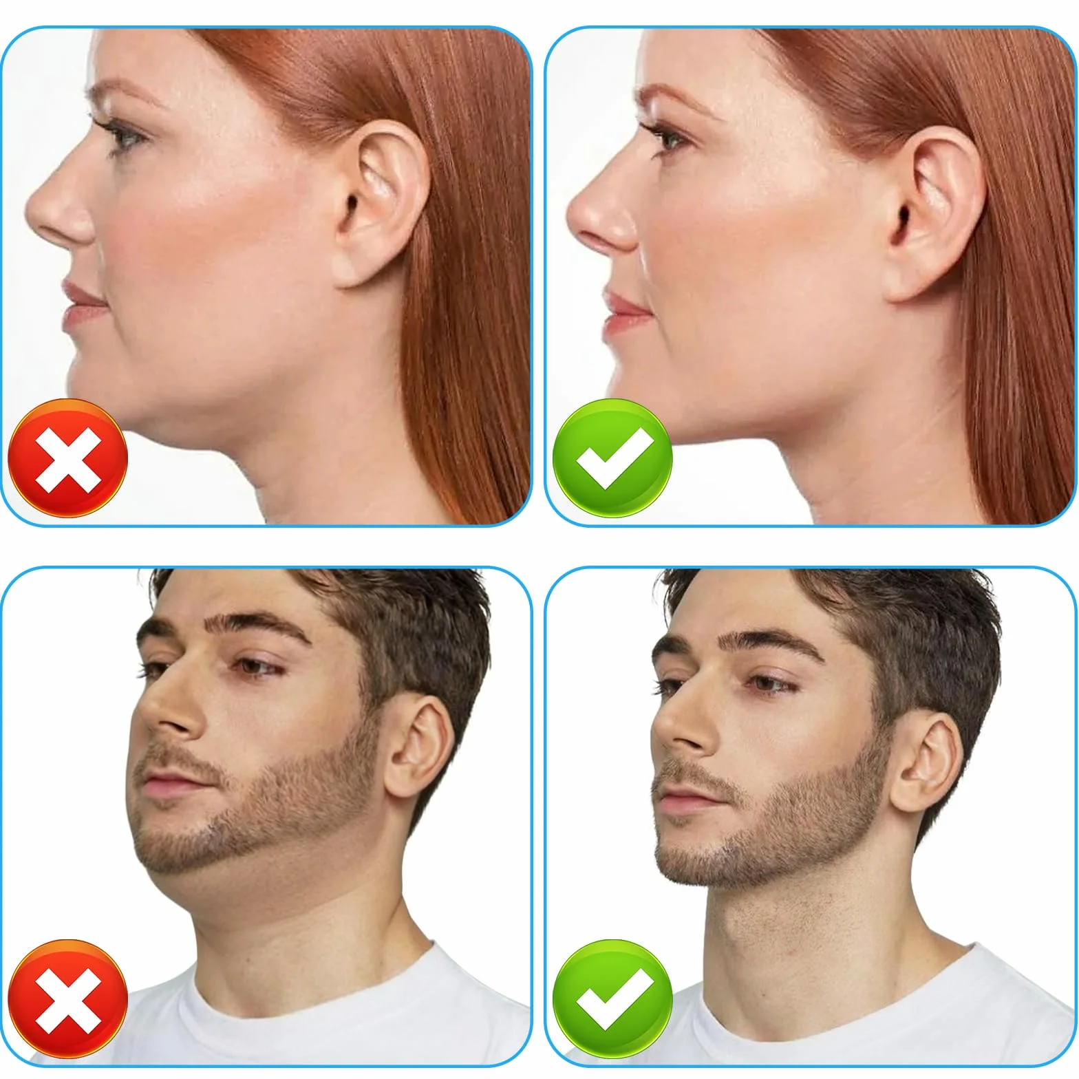 Jawline Trainer przyrząd do treningu szczęk, 3 sztuki, przyrząd do usuwania podwójnego podbródka, jawliner, trening szczękowy i szczękowy, 3 opory do ćwiczeń mięśni twarzy, fitnessu i sportu