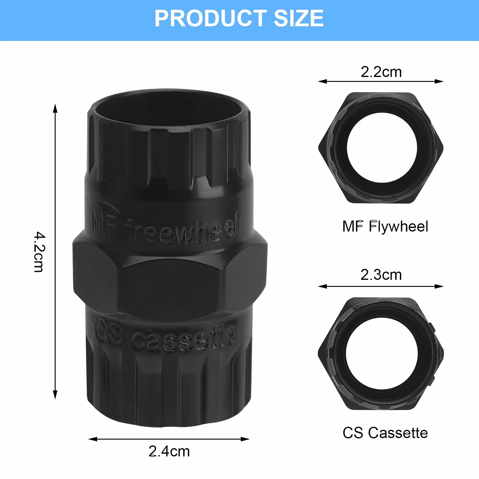 APOMOONS Ściągacz koła zębatego 2 w 1, narzędzie Centerlock do wolnobiegu gwintowanego i wolnobiegu kasetowego, narzędzie do kasety rowerowej, narzędzie rowerowe, ściągacz kaset i ściągacz do wieńca