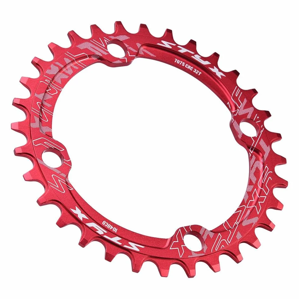 Tbest łańcuch rowerowy 104 BCD BMX MTB korba łańcuch pierścień naprawczy czarny czerwony