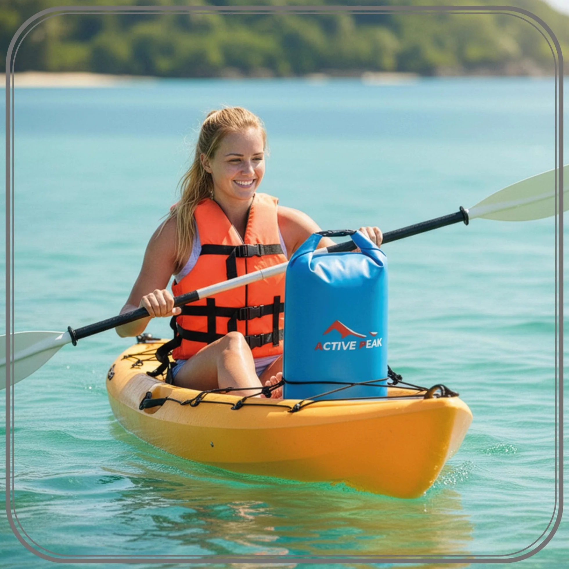 Dry Bag – Wodoodporna torba roll-top 2L 5L 10L 20L – Wytrzymały worek na telefon i klucze – Torba na plażę łódź + etui na smartfon (Czarny, 5 litrów)