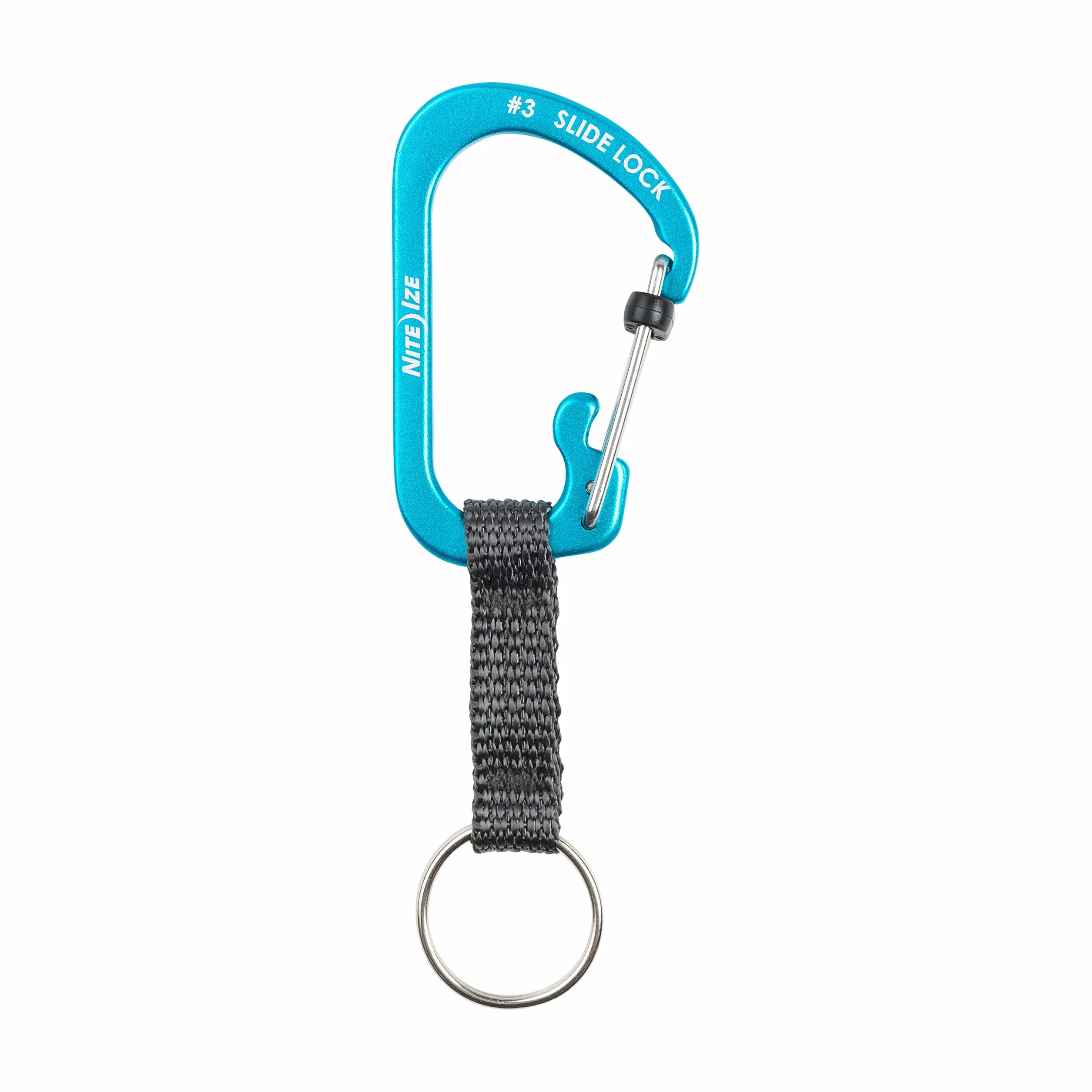 Nite Ize Breloczek do kluczy SlideLock - aluminiowy brelok do kluczy SlideLock - aluminium - niebieski, N/A
