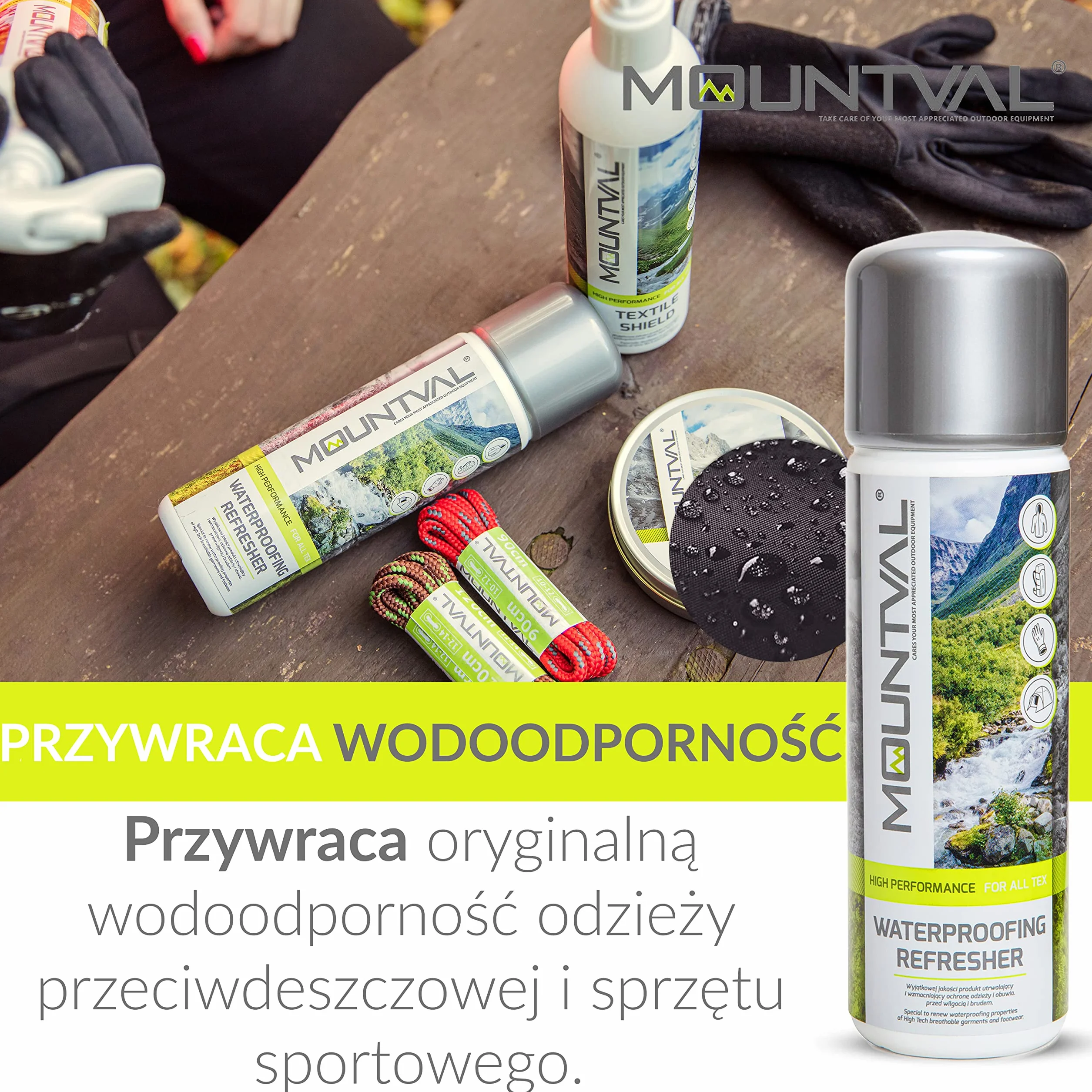 Zestaw do Pielęgnacji Odzieży podczas Deszczu, Mountval Wash & Care (315ml), Mountval Waterproofing Refresher (300ml), Ochrona Odzieży Technicznej i Przeciwdeszczowej oraz Sprzętu, w tym GORE-TEX